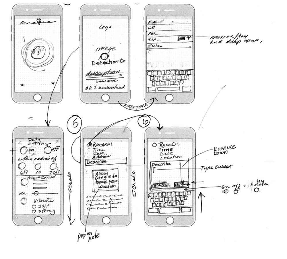 Social Distance App Lo-fi Wirefram